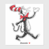 Dr. Seuss | Kat in het Pet Kattenwandeling Sticker (Vel)