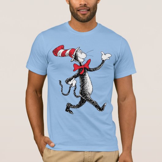 Dr. Seuss | Kat in het Pet Kattenwandeling T-shirt (Voorkant)