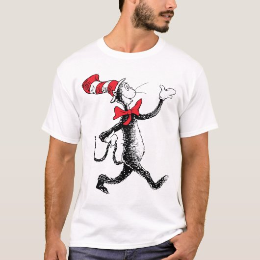 Dr. Seuss | Kat in het Pet Kattenwandeling T-shirt (Voorkant)