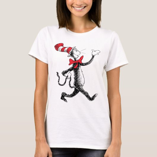 Dr. Seuss | Kat in het Pet Kattenwandeling T-shirt (Voorkant)