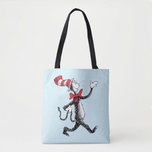 Dr. Seuss | Kat in het Pet Kattenwandeling Tote Bag (Voorkant)
