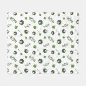 Dr. Seuss | Kat in het Pet Klaverpatroon Fleece Deken (Voorkant (Horizontaal))