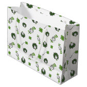 Dr. Seuss | Kat in het Pet Klaverpatroon Groot Cadeauzakje (Voorkant Gekanteld)