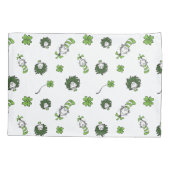 Dr. Seuss | Kat in het Pet Klaverpatroon Kussensloop (Achterkant-Links)