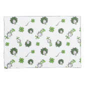 Dr. Seuss | Kat in het Pet Klaverpatroon Kussensloop (Voorkant-Rechts)