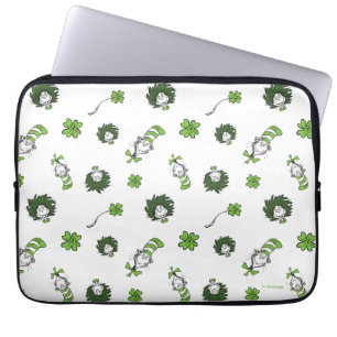 Dr. Seuss Kat in het Pet Klaverpatroon Laptop Sleeve