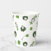 Dr. Seuss | Kat in het Pet Klaverpatroon Papieren Bekers (Rechts)