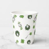 Dr. Seuss | Kat in het Pet Klaverpatroon Papieren Bekers (Voorkant)