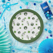 Dr. Seuss | Kat in het Pet Klaverpatroon Papieren Bordje (Feest)