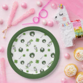 Dr. Seuss | Kat in het Pet Klaverpatroon Papieren Bordje (Feest)