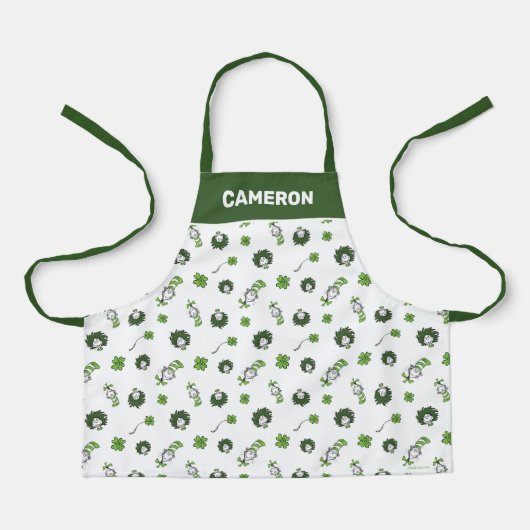 Dr. Seuss | Kat in het Pet Klaverpatroon Schort (Voorkant)