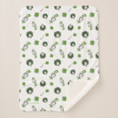 Dr. Seuss | Kat in het Pet Klaverpatroon Sherpa Deken (Voorkant)