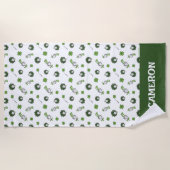 Dr. Seuss | Kat in het Pet Klaverpatroon Strandlaken (Voorkant)