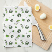 Dr. Seuss | Kat in het Pet Klaverpatroon Theedoek (Quarter Fold)