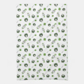 Dr. Seuss | Kat in het Pet Klaverpatroon Theedoek (Verticaal)