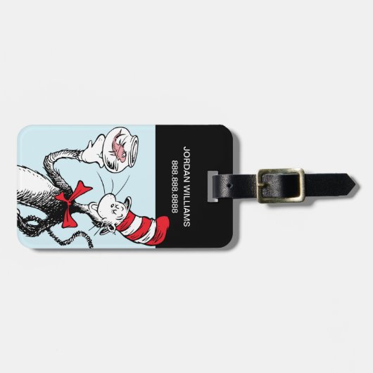 Dr. Seuss | Kat in het Pet & Krinklebine Bagagelabel (Voorkant horizontaal)