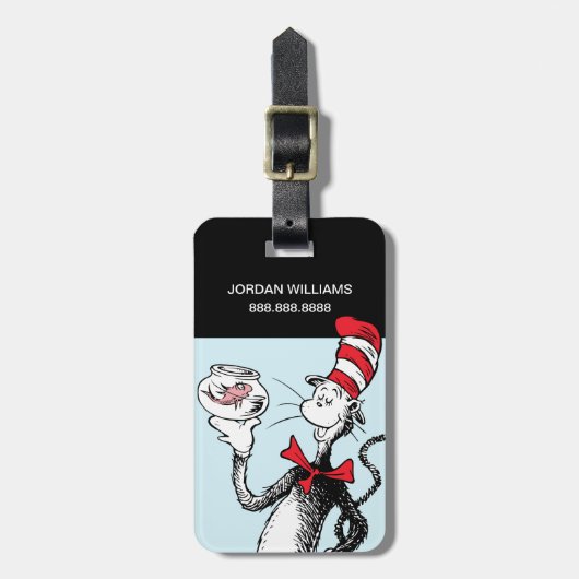 Dr. Seuss | Kat in het Pet & Krinklebine Bagagelabel (Voorkant verticaal)