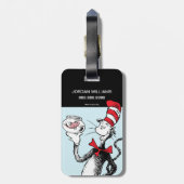 Dr. Seuss | Kat in het Pet & Krinklebine Bagagelabel (Achterkant verticaal)