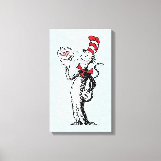 Dr. Seuss | Kat in het Pet & Krinklebine Canvas Afdruk (Voorkant)