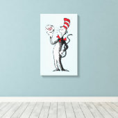 Dr. Seuss | Kat in het Pet & Krinklebine Canvas Afdruk (Insitu (Houten vloer))