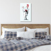 Dr. Seuss | Kat in het Pet & Krinklebine Canvas Afdruk (Insitu (Slaapkamer))