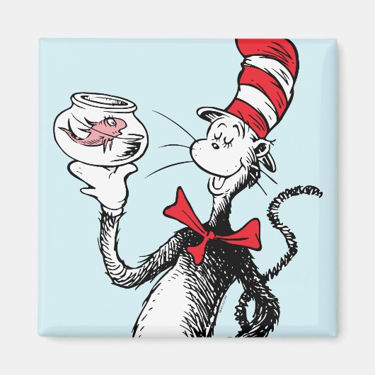 Dr. Seuss | Kat in het Pet & Krinklebine Magneet (Voorkant)