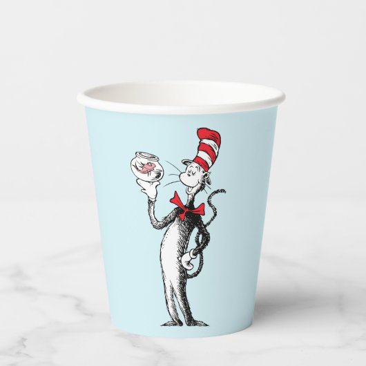 Dr. Seuss | Kat in het Pet & Krinklebine Papieren Bekers (Voorkant)