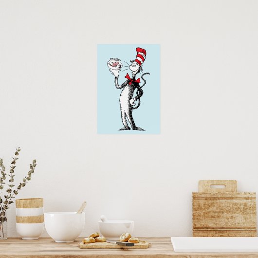 Dr. Seuss | Kat in het Pet & Krinklebine Poster (Keuken)