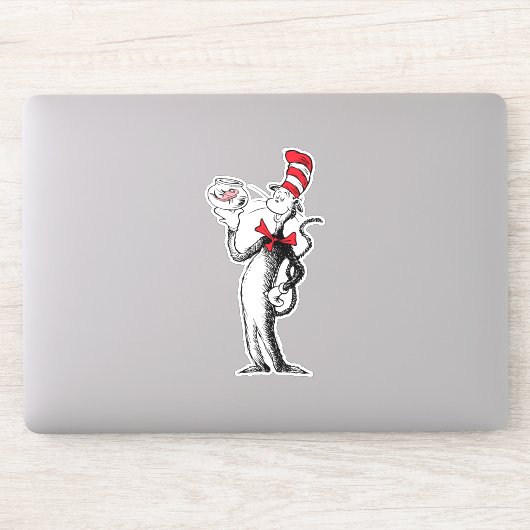 Dr. Seuss | Kat in het Pet & Krinklebine Sticker (Computer)