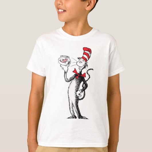 Dr. Seuss | Kat in het Pet & Krinklebine T-shirt (Voorkant)