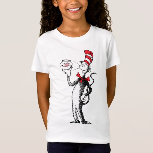 Dr. Seuss | Kat in het Pet & Krinklebine T-shirt (Voorkant)