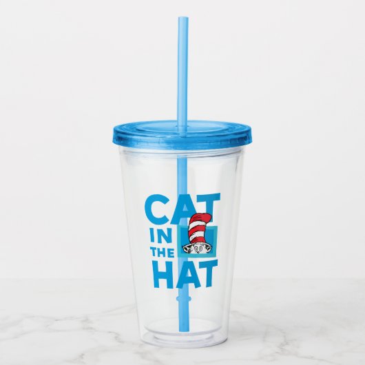 Dr. Seuss | Kat in het Pet Logo Acryl Drinkbeker (Voorkant)