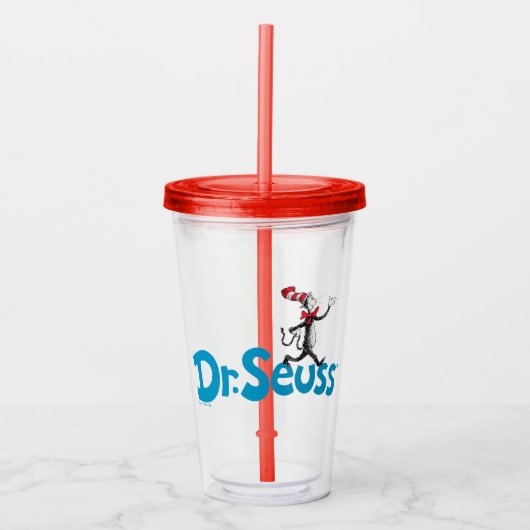Dr. Seuss | Kat in het Pet  Logo Acryl Drinkbeker (Voorkant)