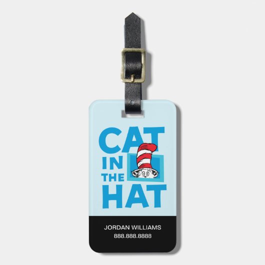 Dr. Seuss | Kat in het Pet Logo Bagagelabel (Voorkant verticaal)