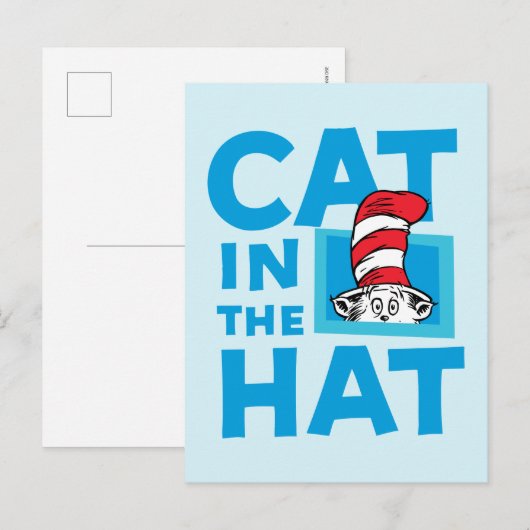 Dr. Seuss | Kat in het Pet Logo Briefkaart (Voorkant / Achterkant)