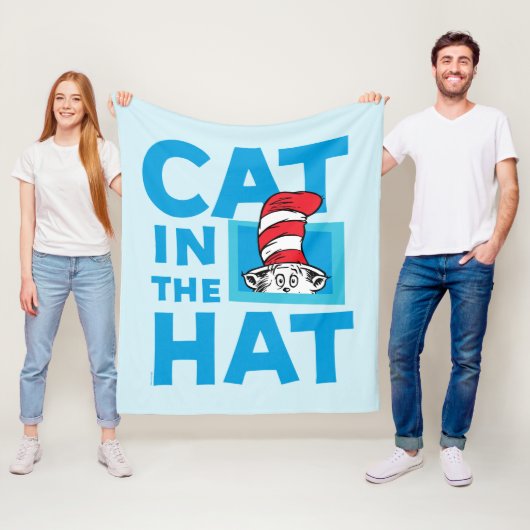 Dr. Seuss | Kat in het Pet Logo Fleece Deken (In situ)