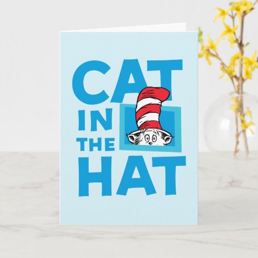 Dr. Seuss | Kat in het Pet Logo Kaart (Gele Bloem)