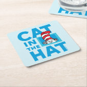 Dr. Seuss | Kat in het Pet Logo Kartonnen Onderzetters (Schuin)