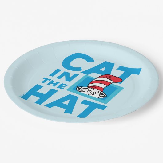Dr. Seuss | Kat in het Pet Logo Papieren Bordje (Gekanteld)