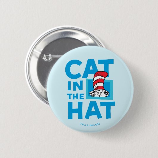 Dr. Seuss | Kat in het Pet Logo Ronde Button 5,7 Cm (Voorkant /achterkant)