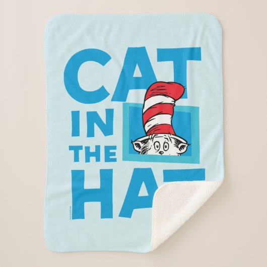 Dr. Seuss | Kat in het Pet Logo Sherpa Deken (Voorkant)