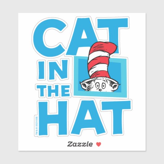 Dr. Seuss | Kat in het Pet Logo Sticker (Vel)