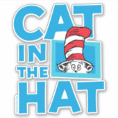 Dr. Seuss | Kat in het Pet Logo Sticker (Voorkant)