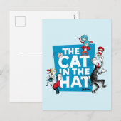 Dr. Seuss | Kat in het Pet Logo - Tekens Briefkaart (Voorkant / Achterkant)