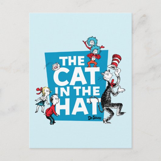 Dr. Seuss | Kat in het Pet Logo - Tekens Briefkaart (Voorkant)