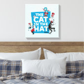 Dr. Seuss | Kat in het Pet Logo - Tekens Canvas Afdruk (Insitu (Slaapkamer))