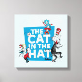 Dr. Seuss | Kat in het Pet Logo - Tekens Canvas Afdruk (Voorkant)