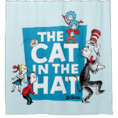 Dr. Seuss | Kat in het Pet Logo - Tekens Douchegordijn (Voorkant)