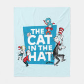 Dr. Seuss | Kat in het Pet Logo - Tekens Fleece Deken (Voorkant)