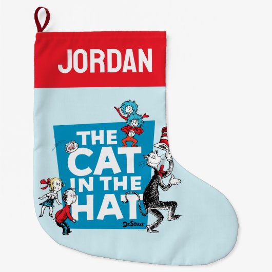 Dr. Seuss | Kat in het Pet Logo - Tekens Grote Kerstsok (Voorkant)